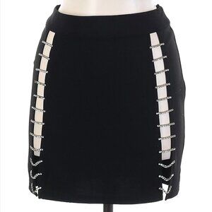 Black Formal Skirt with Diamond Accent